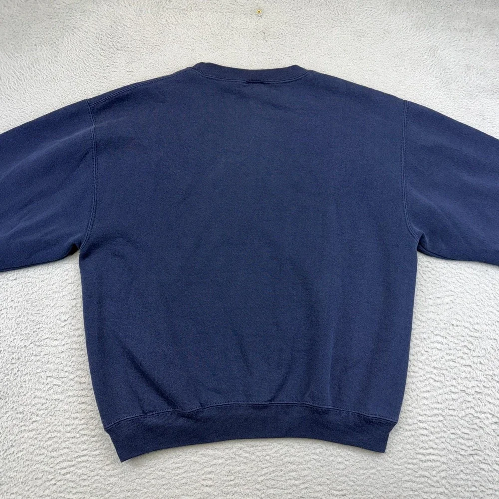 Vintage Russell Athletic Sweatshirt Mens Medium Blue Lombardi Co Embroidered 90s